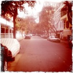The street in front of the school is blissfully quiet on Friday mornings. I <3 Fridays.