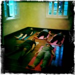 Savasana-ed out. Students at rest after my first in-studio class. Wicked.